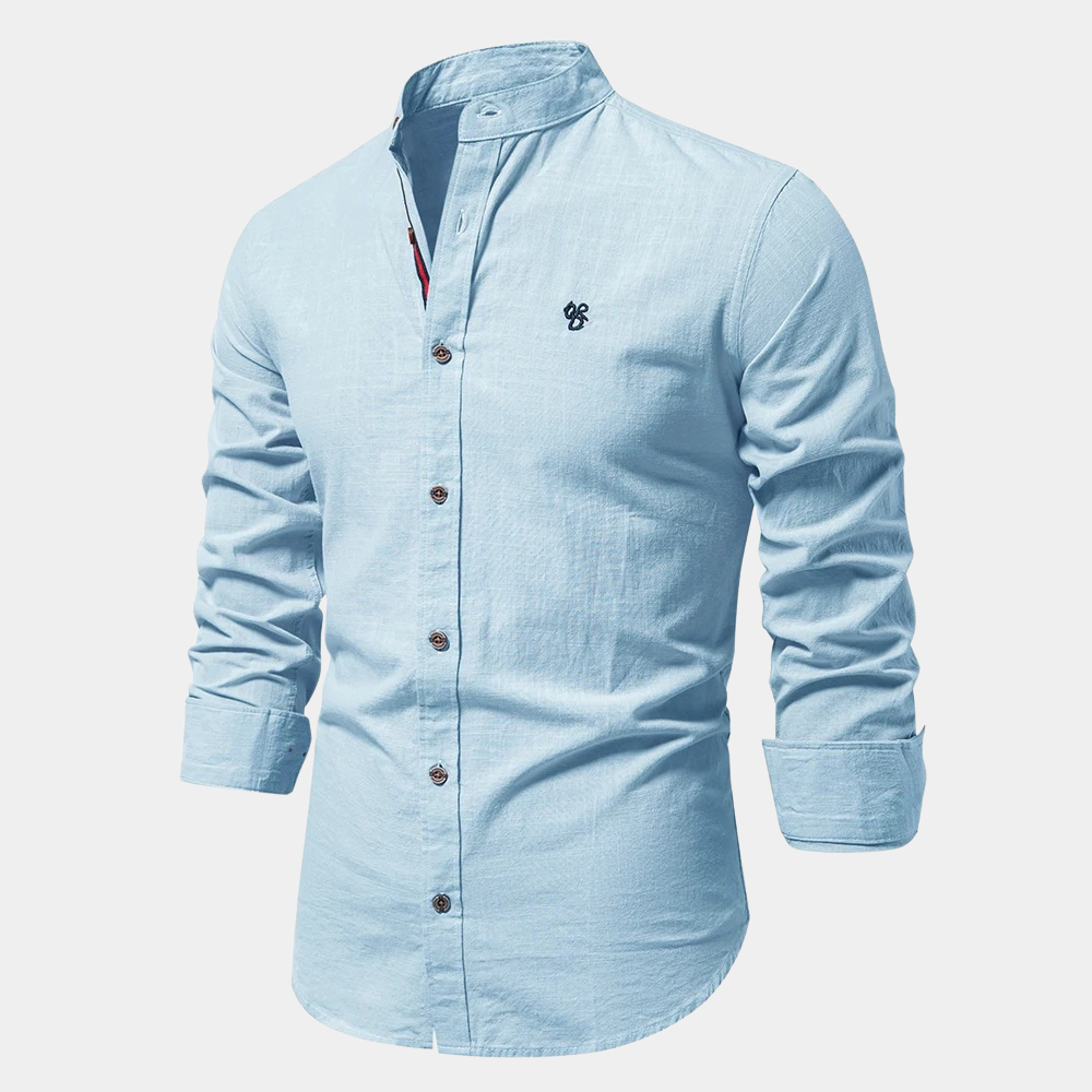 Breathable Summer Long-Sleeve Shirt - Slim Fit for Men