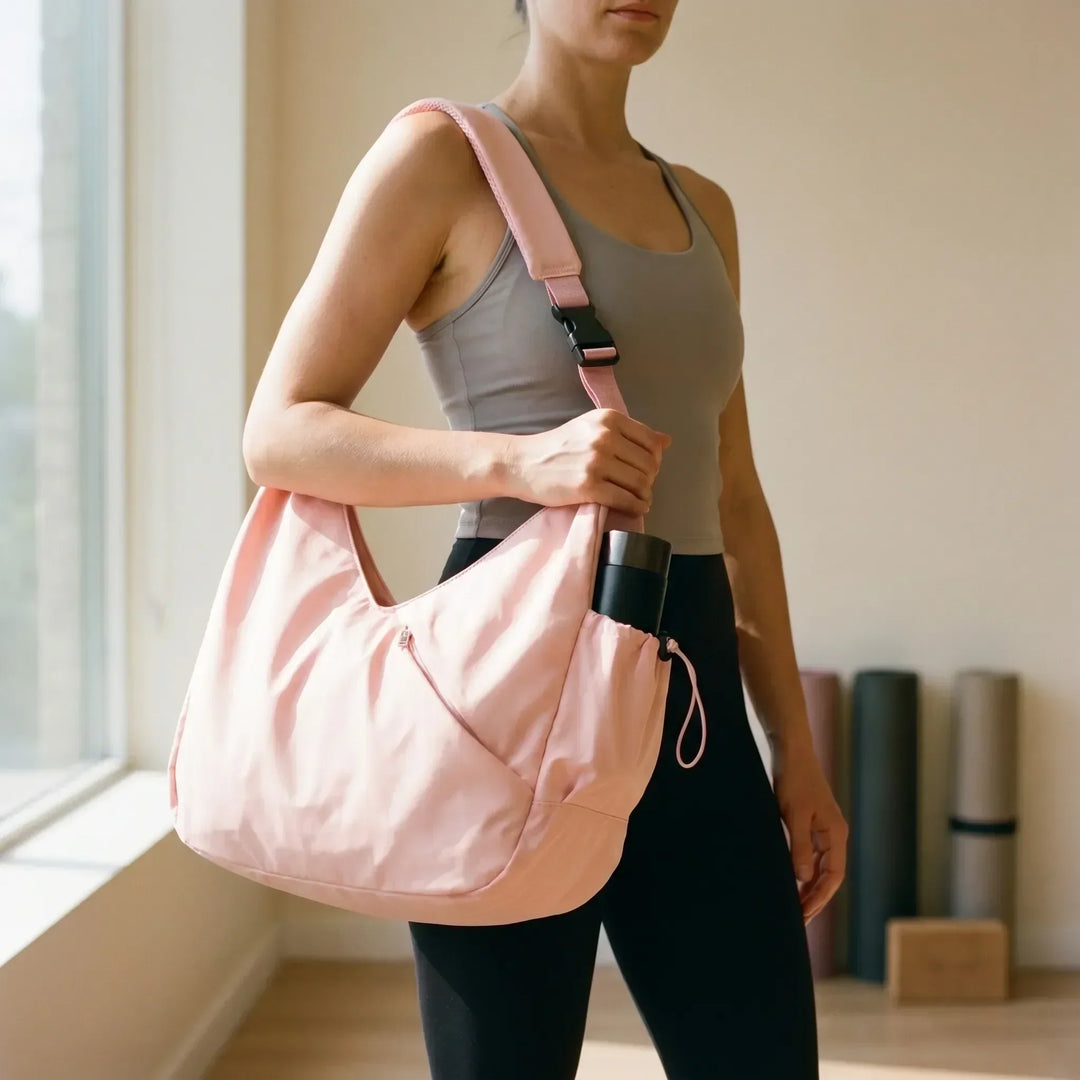 Dual-Compartment Yoga Mat Tote Bag with Wet Storage