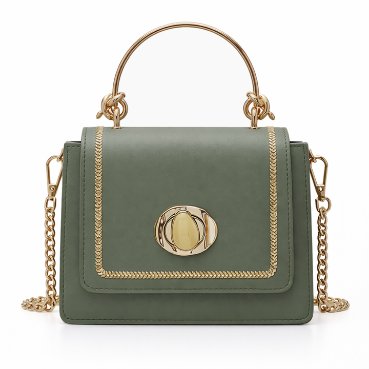 Lena – Mini Vegan Leather Top Handle Crossbody Bag