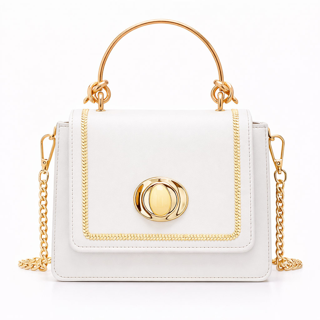 Lena – Mini Vegan Leather Top Handle Crossbody Bag