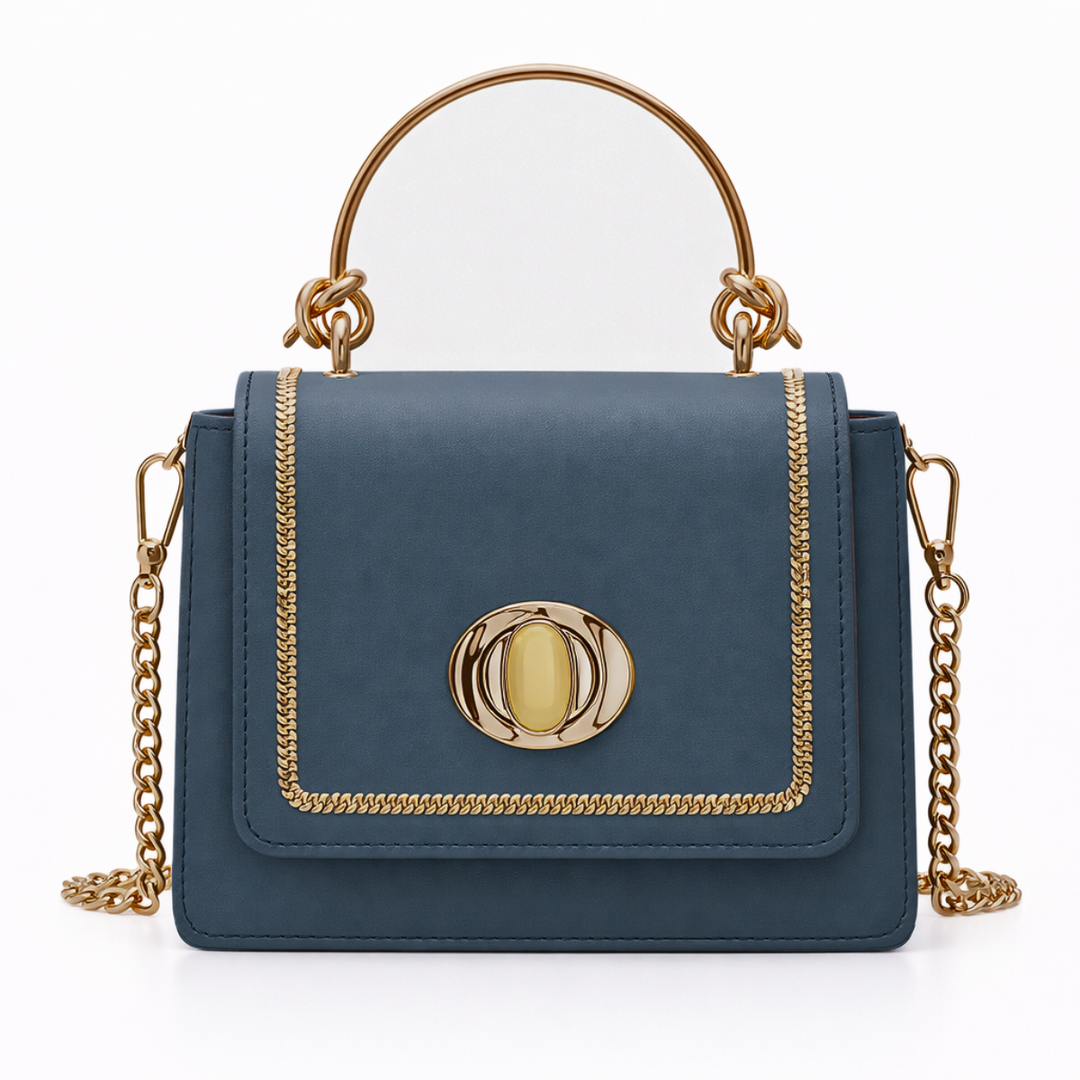 Lena – Mini Vegan Leather Top Handle Crossbody Bag