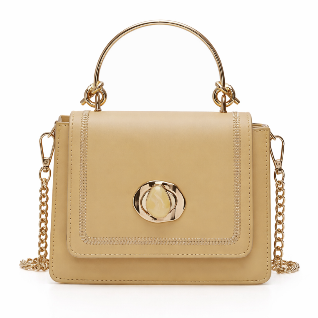 Lena – Mini Vegan Leather Top Handle Crossbody Bag