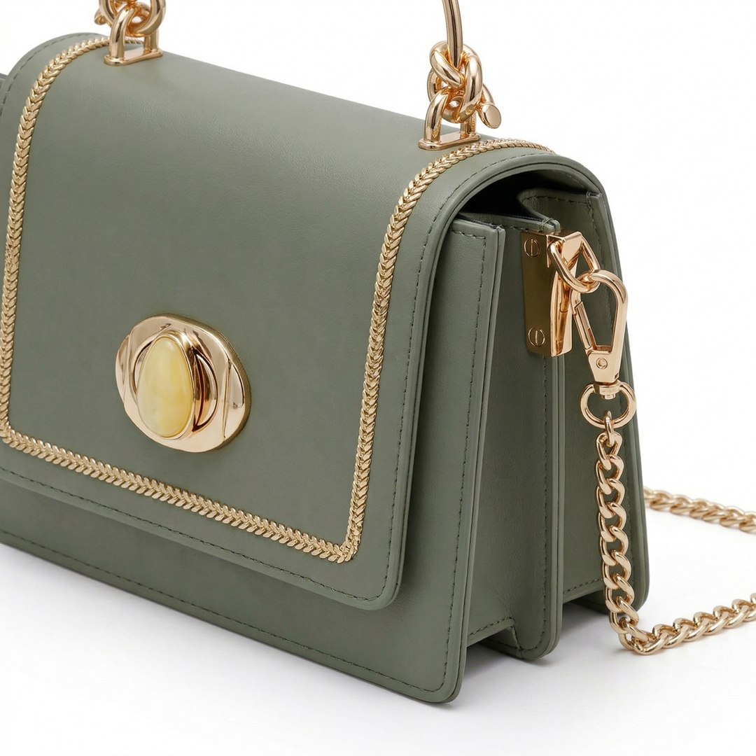 Lena – Mini Vegan Leather Top Handle Crossbody Bag