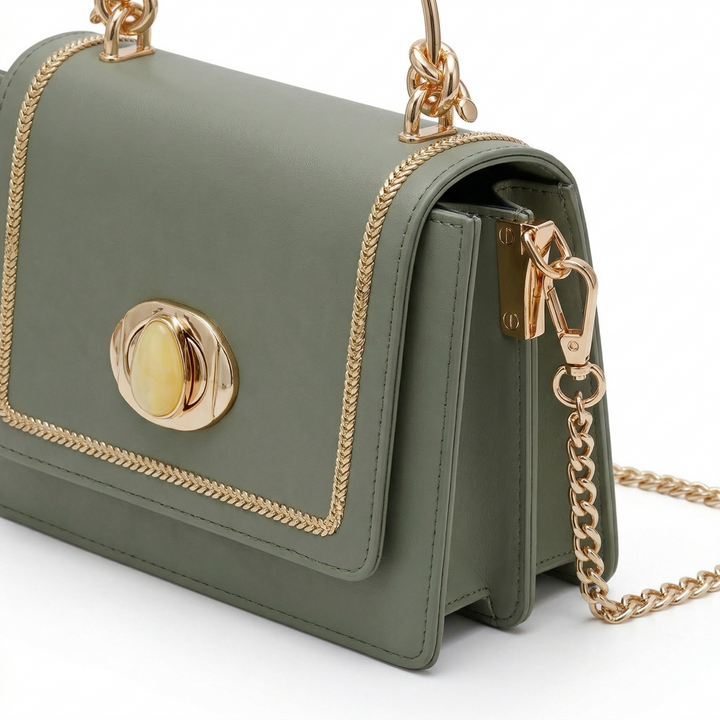 Lena – Mini Vegan Leather Top Handle Crossbody Bag