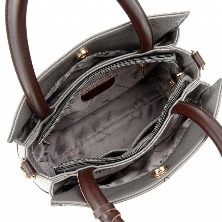 Lena – Structured Top Handle Bag, Crossbody Strap