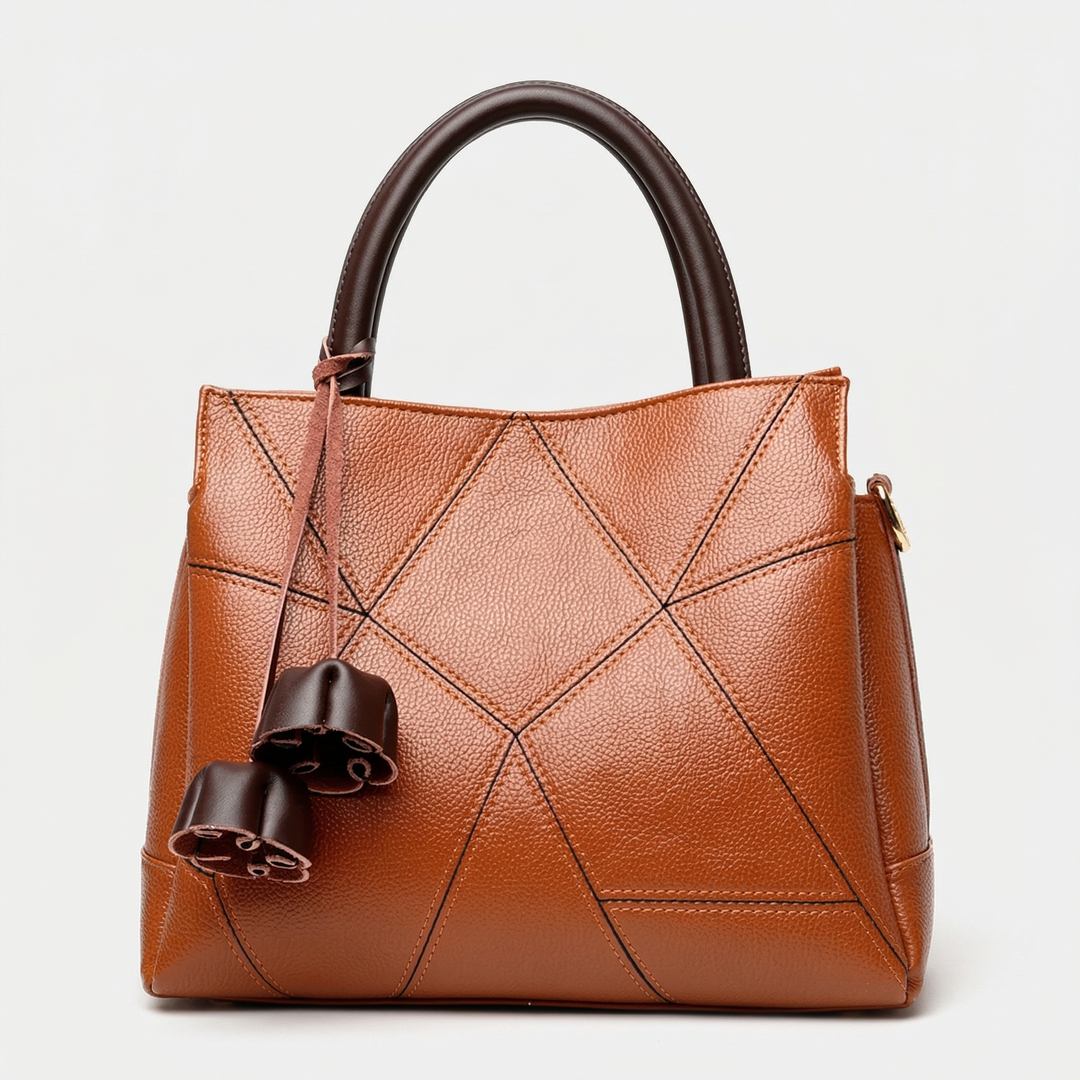 Lena – Structured Top Handle Bag, Crossbody Strap