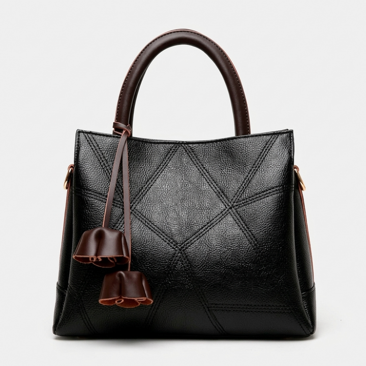 Lena – Structured Top Handle Bag, Crossbody Strap