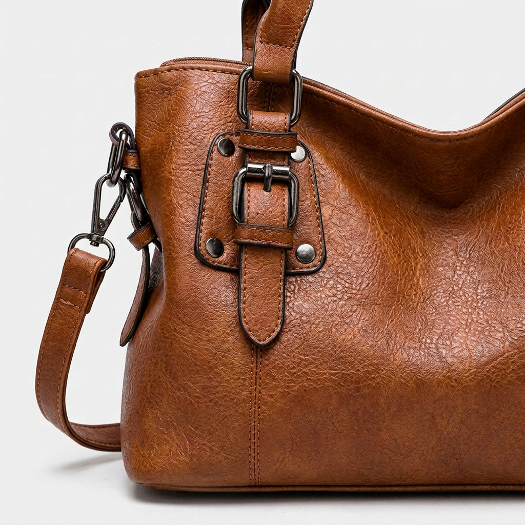 Lena – Vegan Leather Hobo Bag with Crossbody Strap