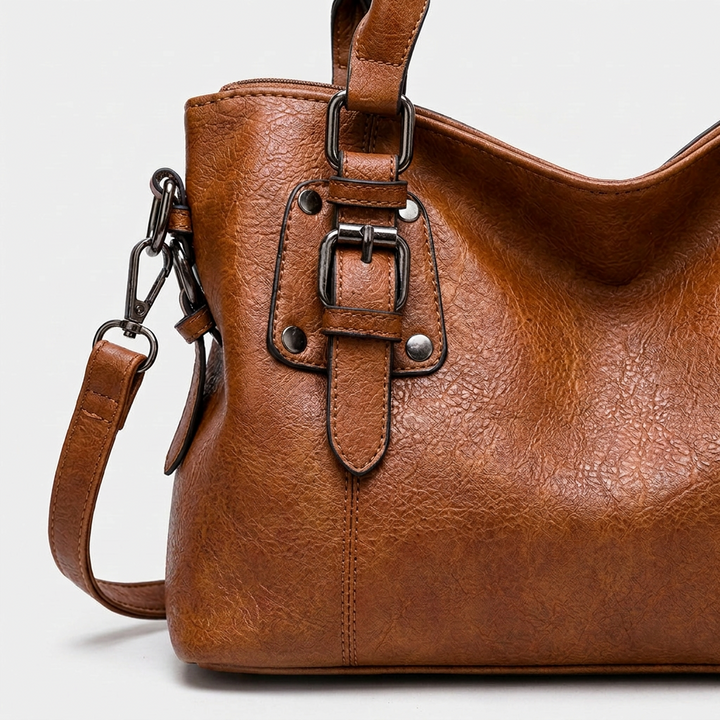 Lena – Vegan Leather Hobo Bag with Crossbody Strap