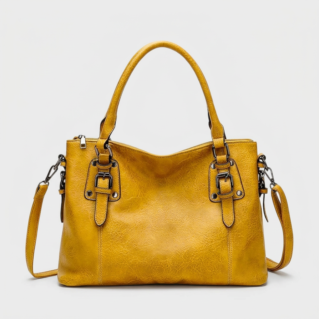 Lena – Vegan Leather Hobo Bag with Crossbody Strap