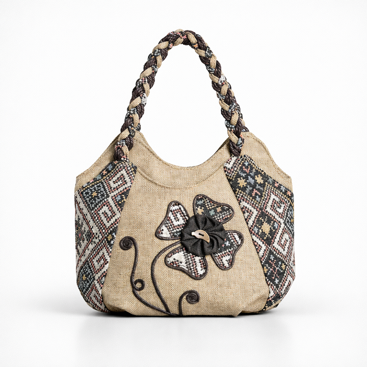 Lena – Women's Canvas Hobo Bag, Floral Shoulder Bag