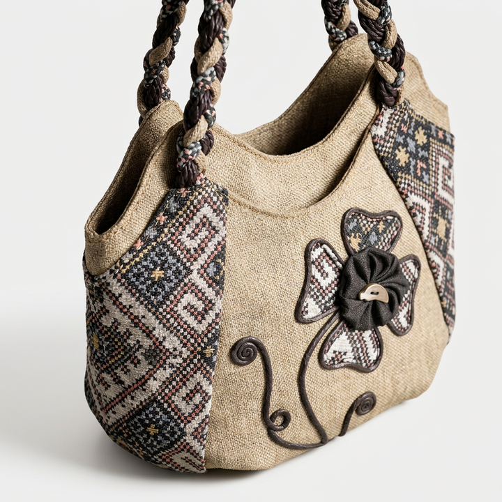 Lena – Women's Canvas Hobo Bag, Floral Shoulder Bag