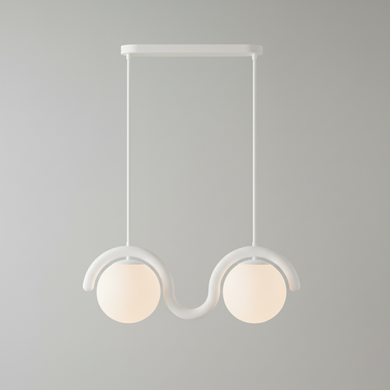 Uveta Linear Chandelier Red & Silver