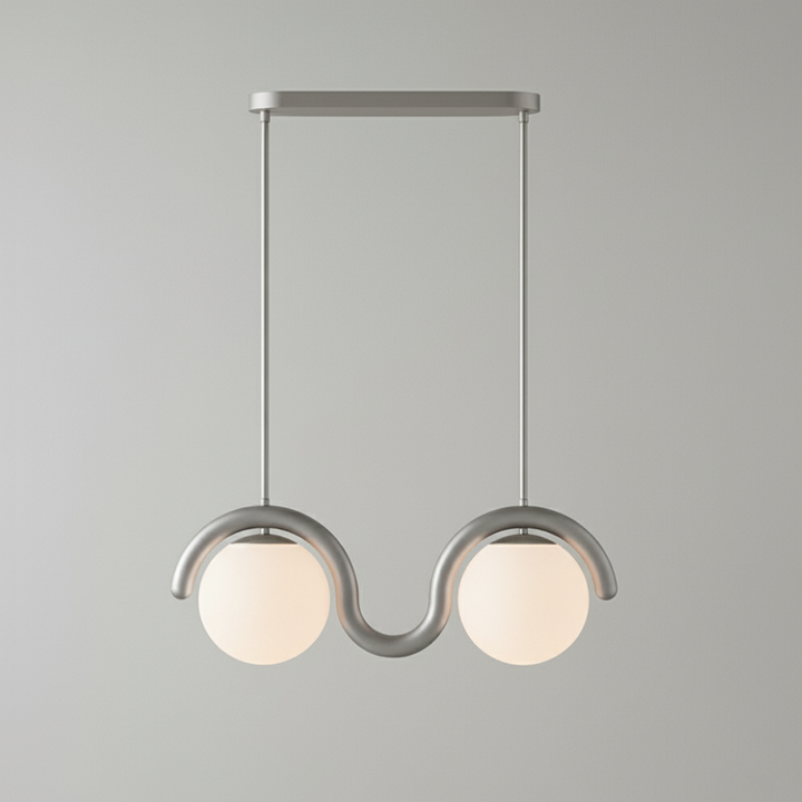 Uveta Linear Chandelier Red & Silver