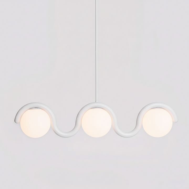 Uveta Linear Chandelier Red & Silver