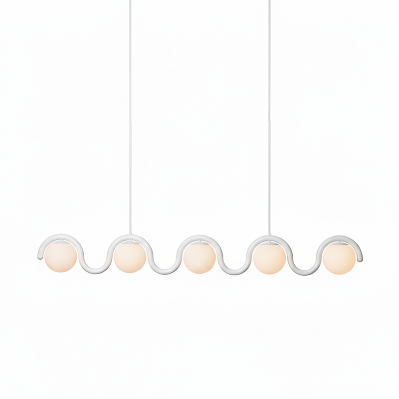 Uveta Linear Chandelier Red & Silver