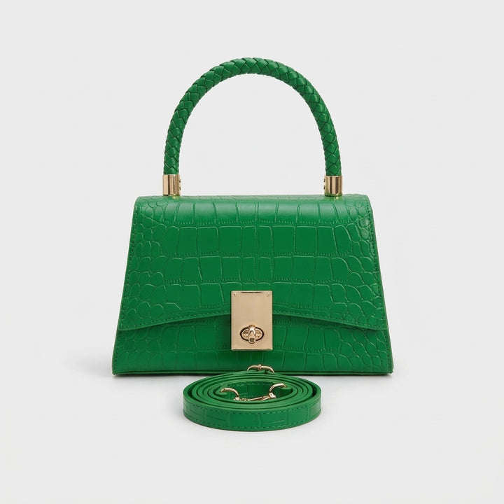 Luca – Mini Croc Embossed Top Handle Crossbody Bag