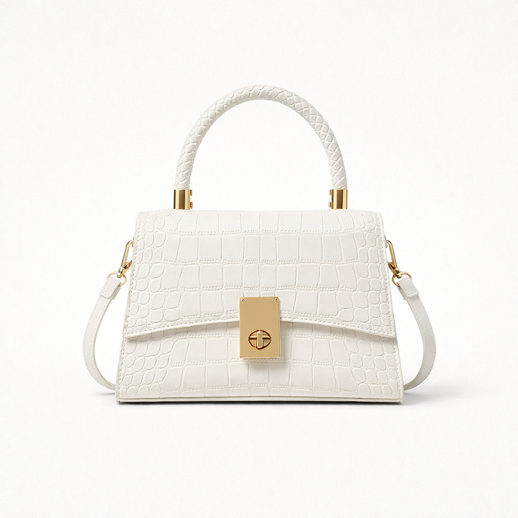 Luca – Mini Croc Embossed Top Handle Crossbody Bag