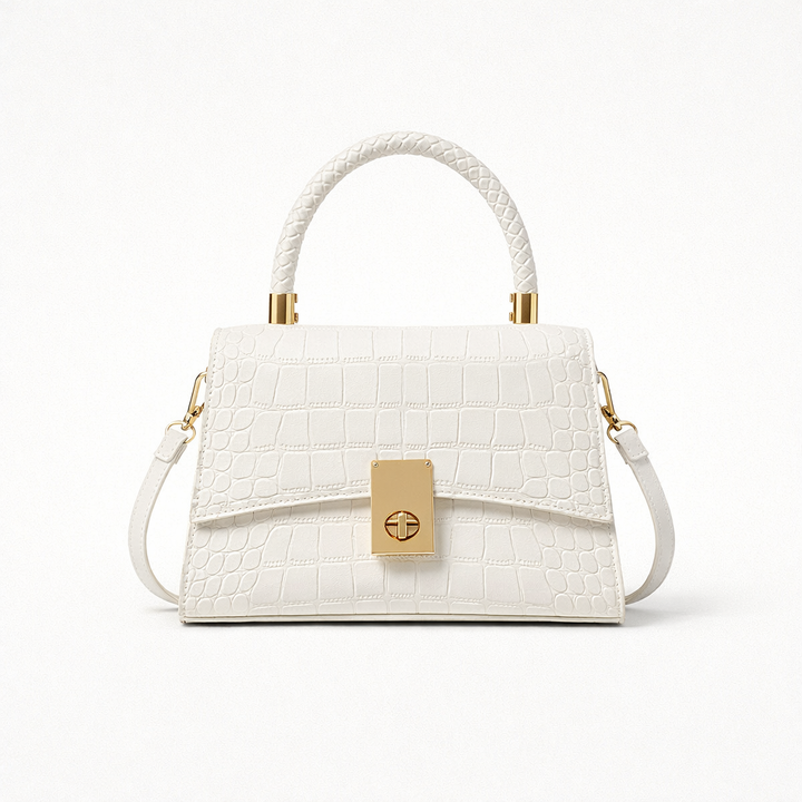 Luca – Mini Croc Embossed Top Handle Crossbody Bag