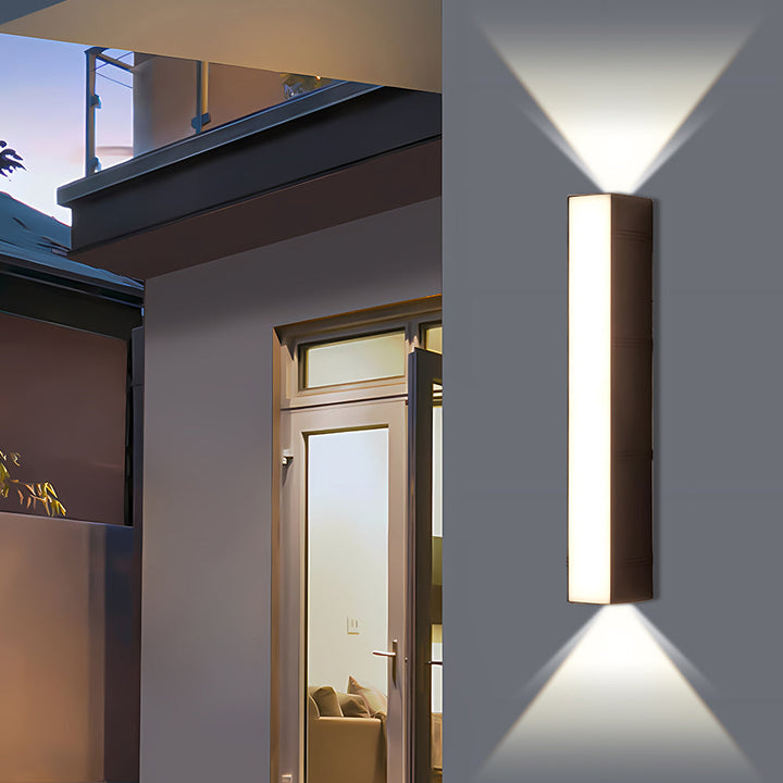Modern Linear LED Outdoor Wall Light - Weather-Resistant for Gardens and Patios