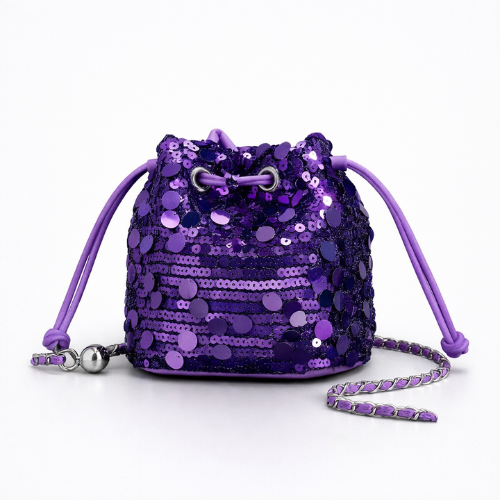 Lumi – Sequin Floral Embroidered Bucket Bag