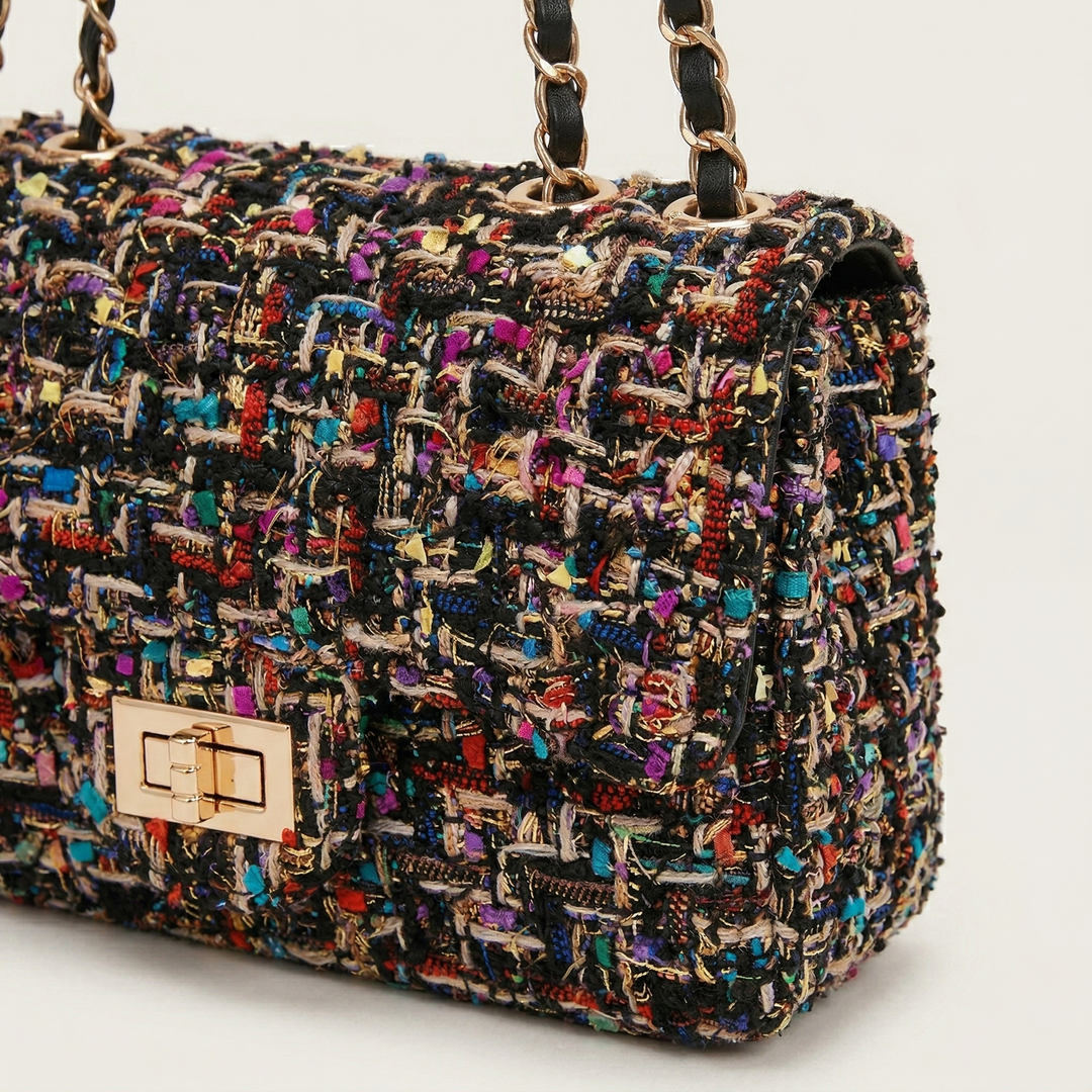 Lumi – Tweed Chain Shoulder Bag for Women