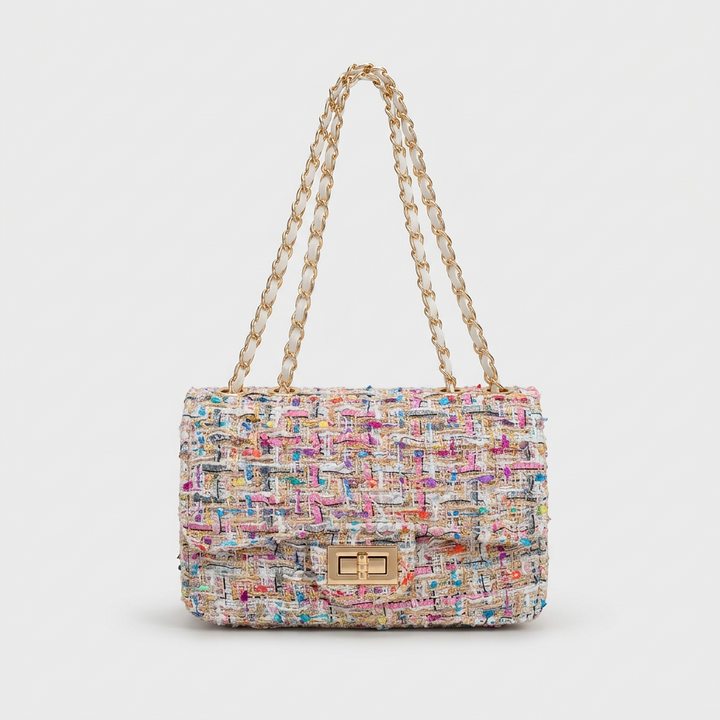 Lumi – Tweed Chain Shoulder Bag for Women