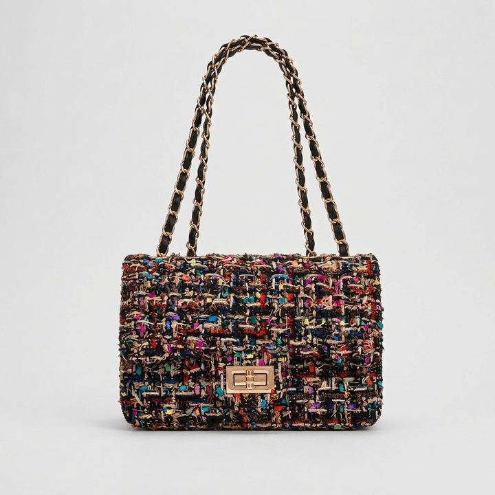 Lumi – Tweed Chain Shoulder Bag for Women