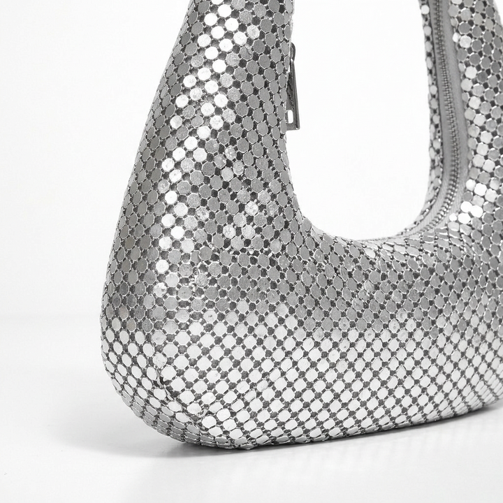 Luna – Sequin Shoulder Bag, Small Evening Clutch