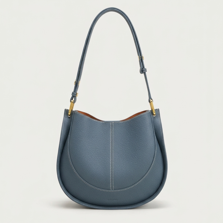 Lune – Women's Leather Hobo Shoulder Bag, Slouchy Purse