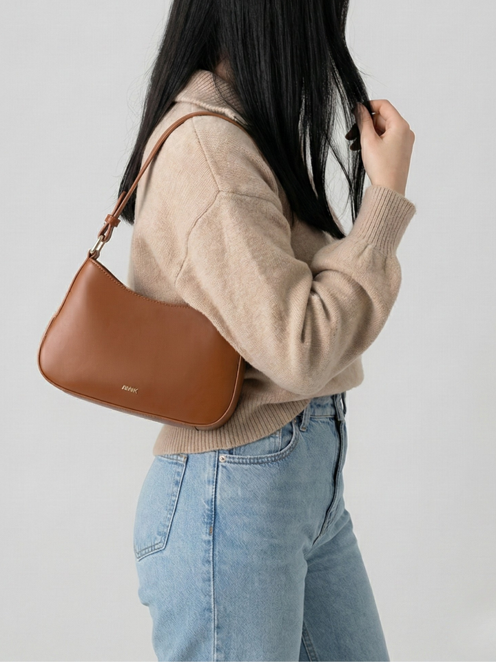 Cleo – Small Vegan Leather Shoulder Bag, Classic Hobo Bag
