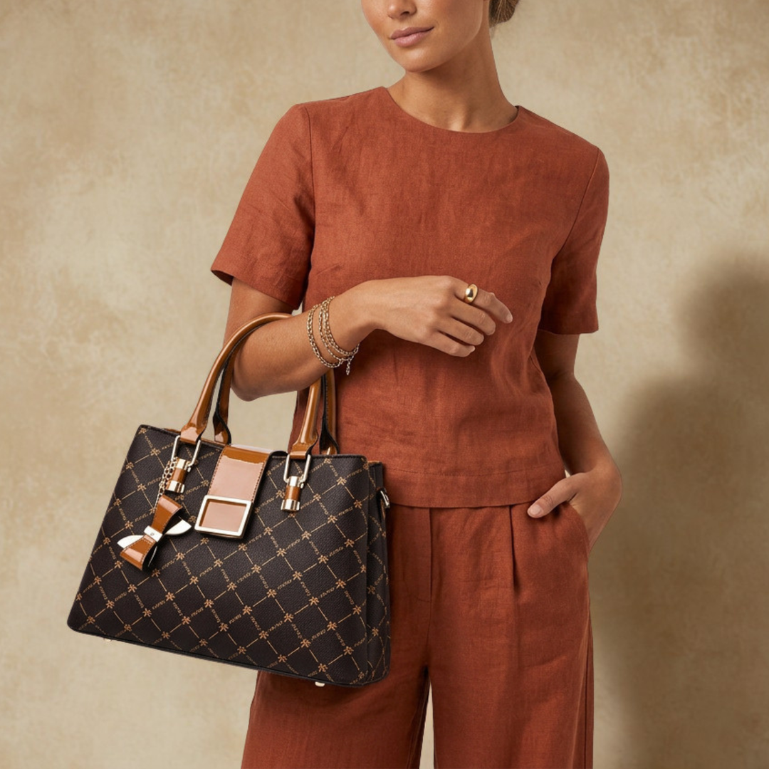 Reina – Printed Top Handle Handbag for Women
