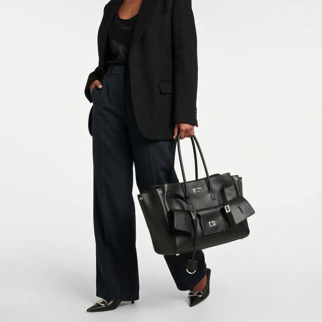 Maxine – Large Vegan Leather Tote Bag with Pockets