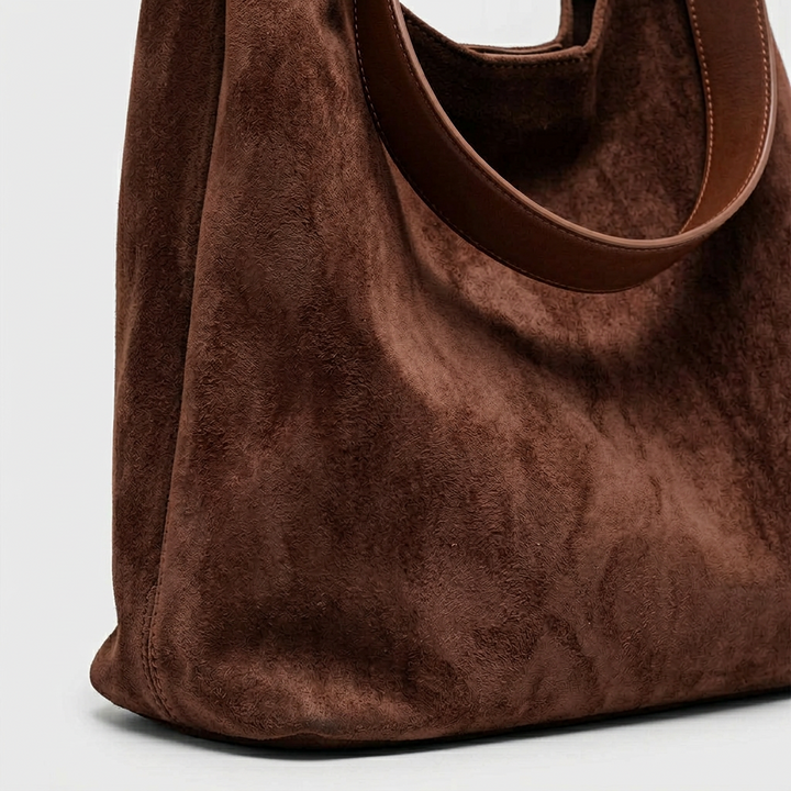 Mara – Suede Hobo Bag, Large Slouchy Shoulder Bag
