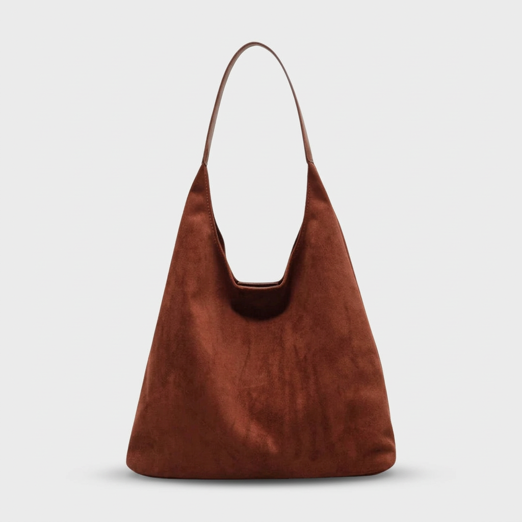Mara – Suede Hobo Bag, Large Slouchy Shoulder Bag
