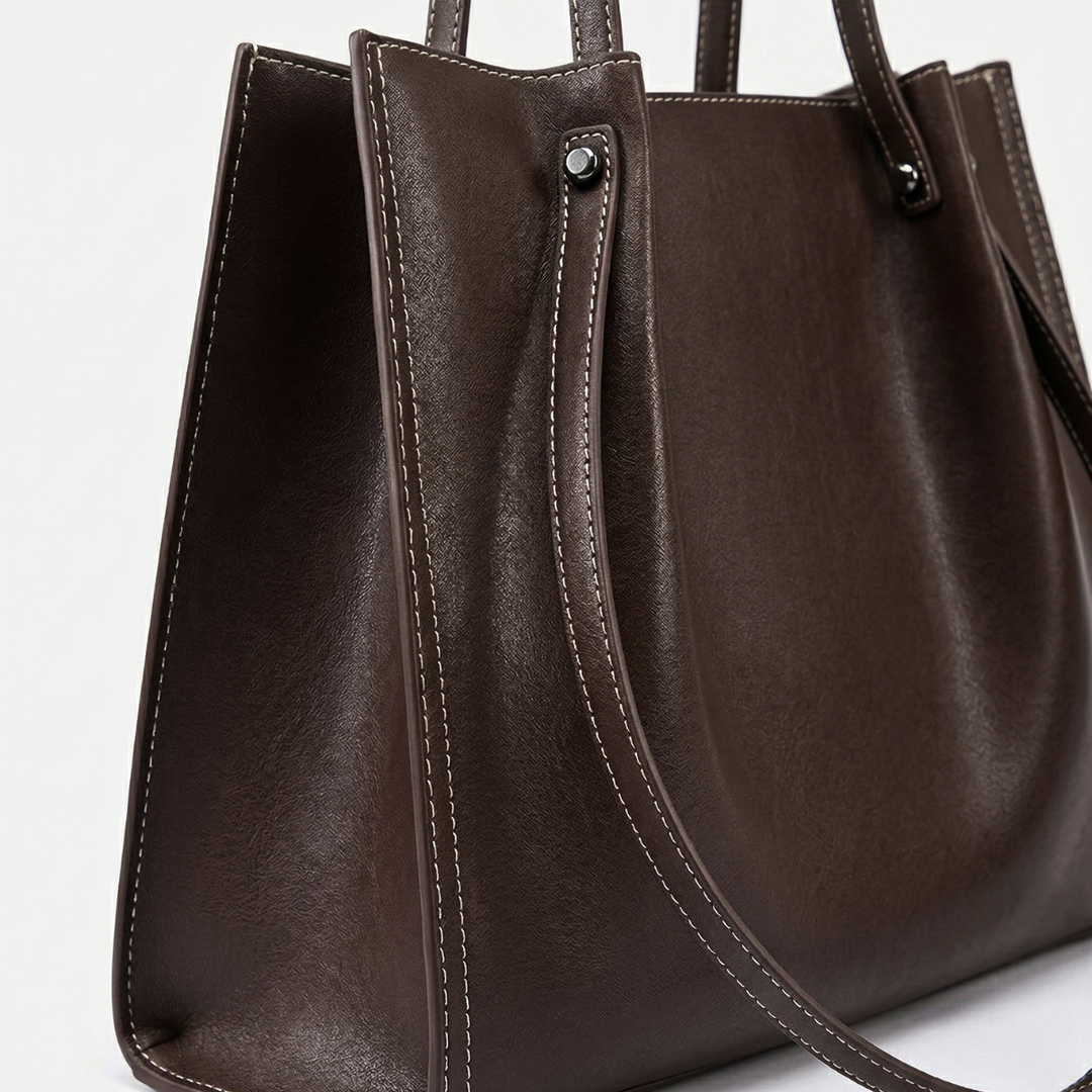 Maren – Leather Shoulder Tote, Work Handbag