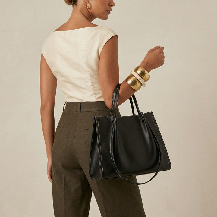 Maren – Leather Shoulder Tote, Work Handbag