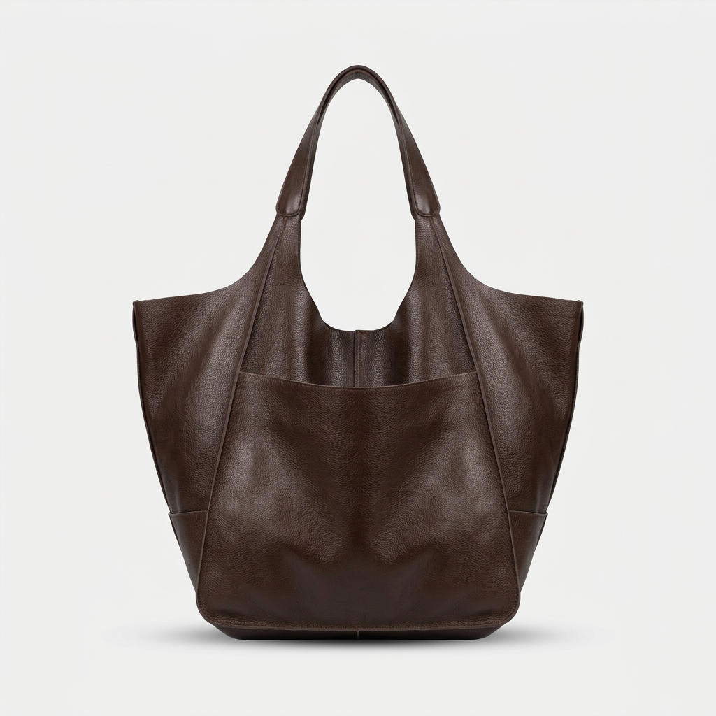 Maren – Oversized Leather Tote Bag, Large Shoulder Bag