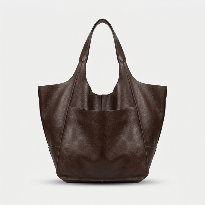 Maren – Oversized Leather Tote Bag, Large Shoulder Bag