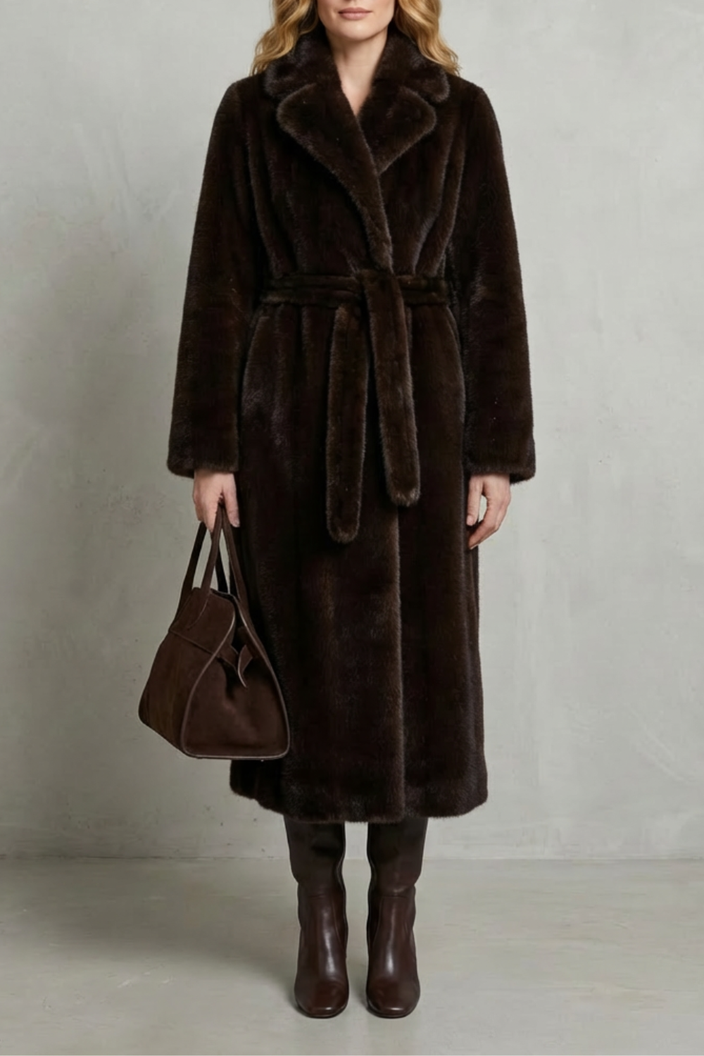Luxe Oversized Faux Fur Long Coat for Women