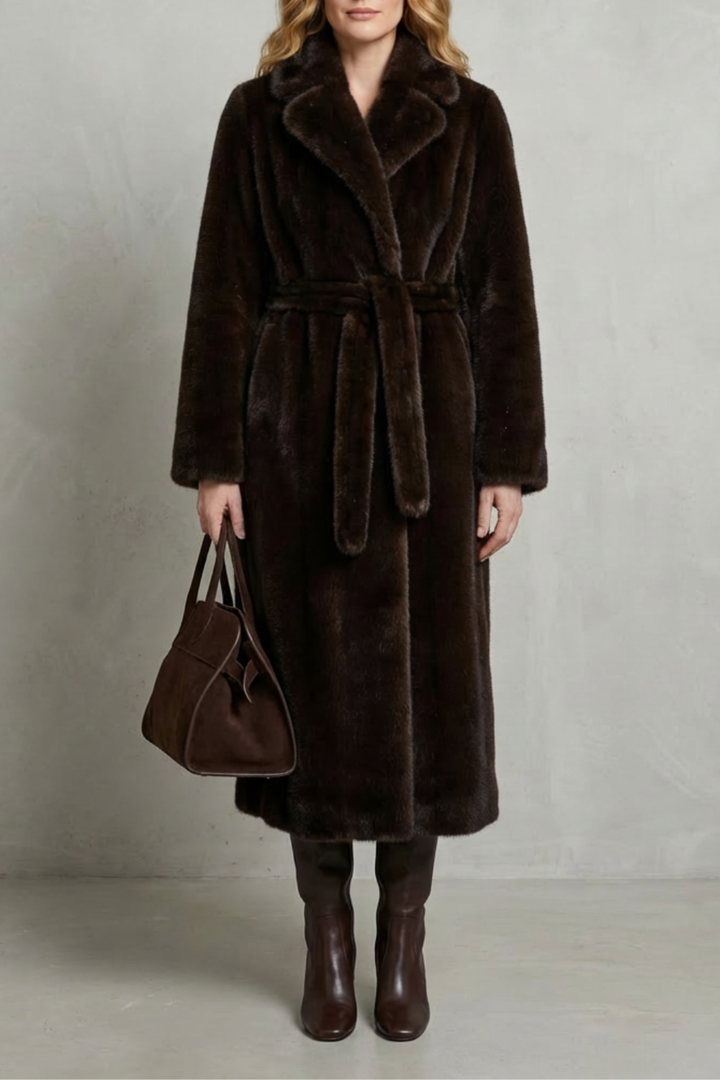 Luxe Oversized Faux Fur Long Coat for Women