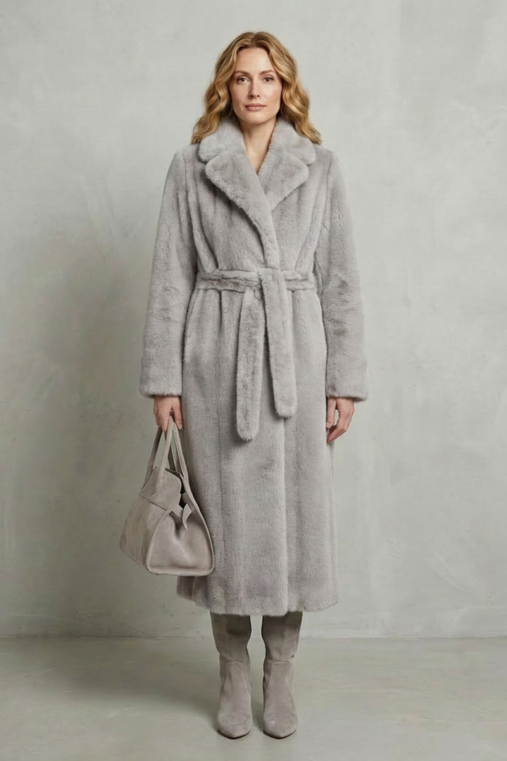 Luxe Oversized Faux Fur Long Coat for Women