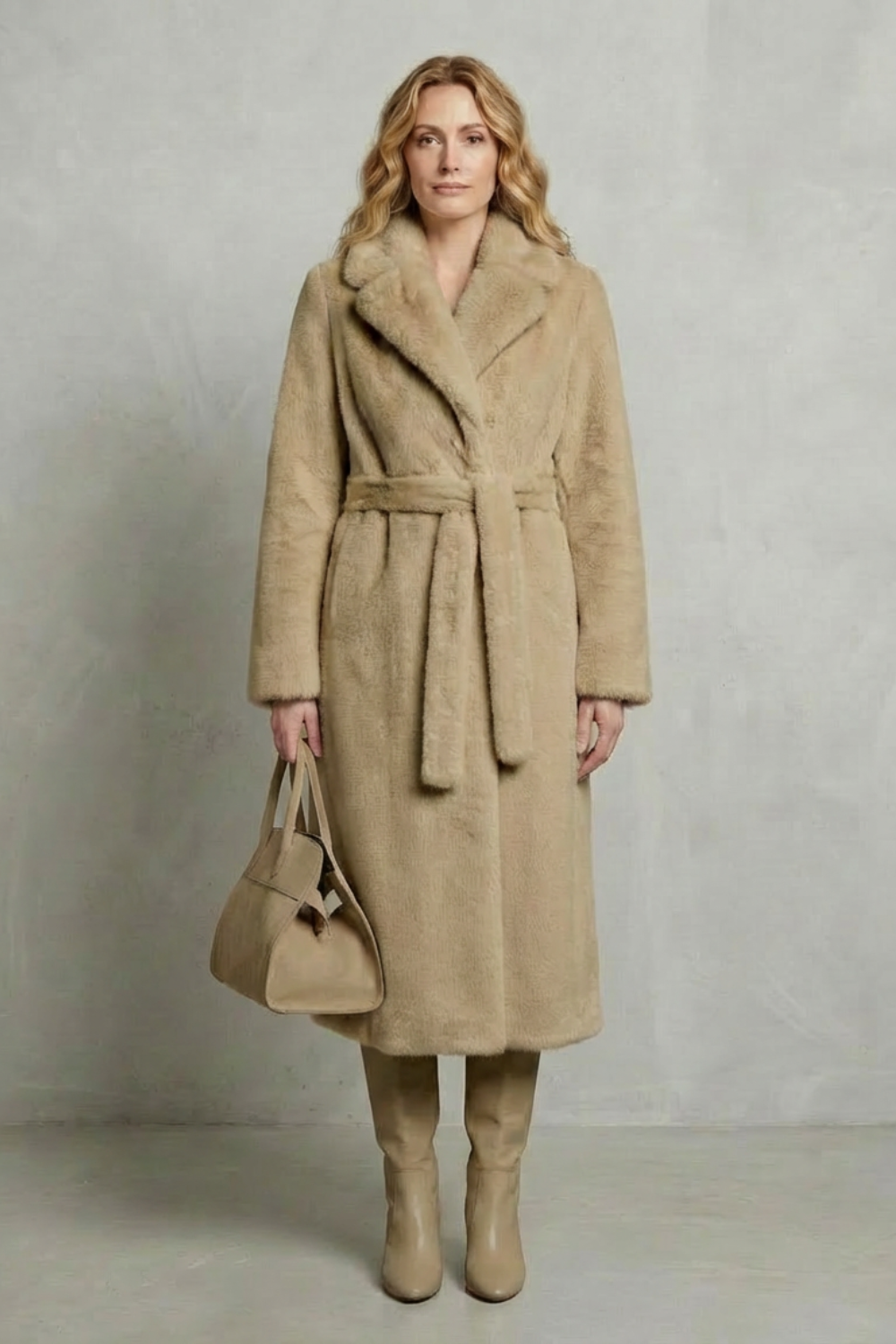 Luxe Oversized Faux Fur Long Coat for Women