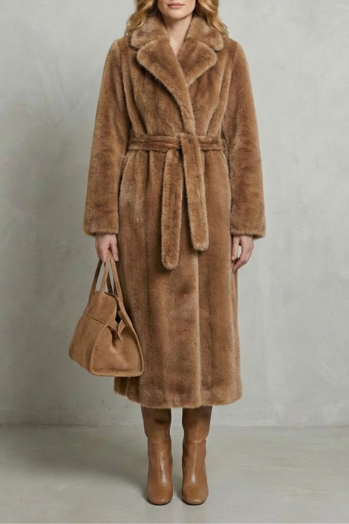 Luxe Oversized Faux Fur Long Coat for Women