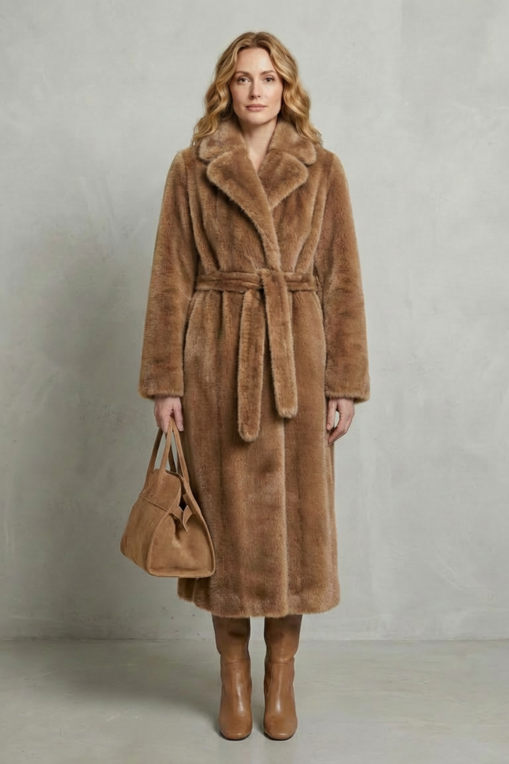 Luxe Oversized Faux Fur Long Coat for Women