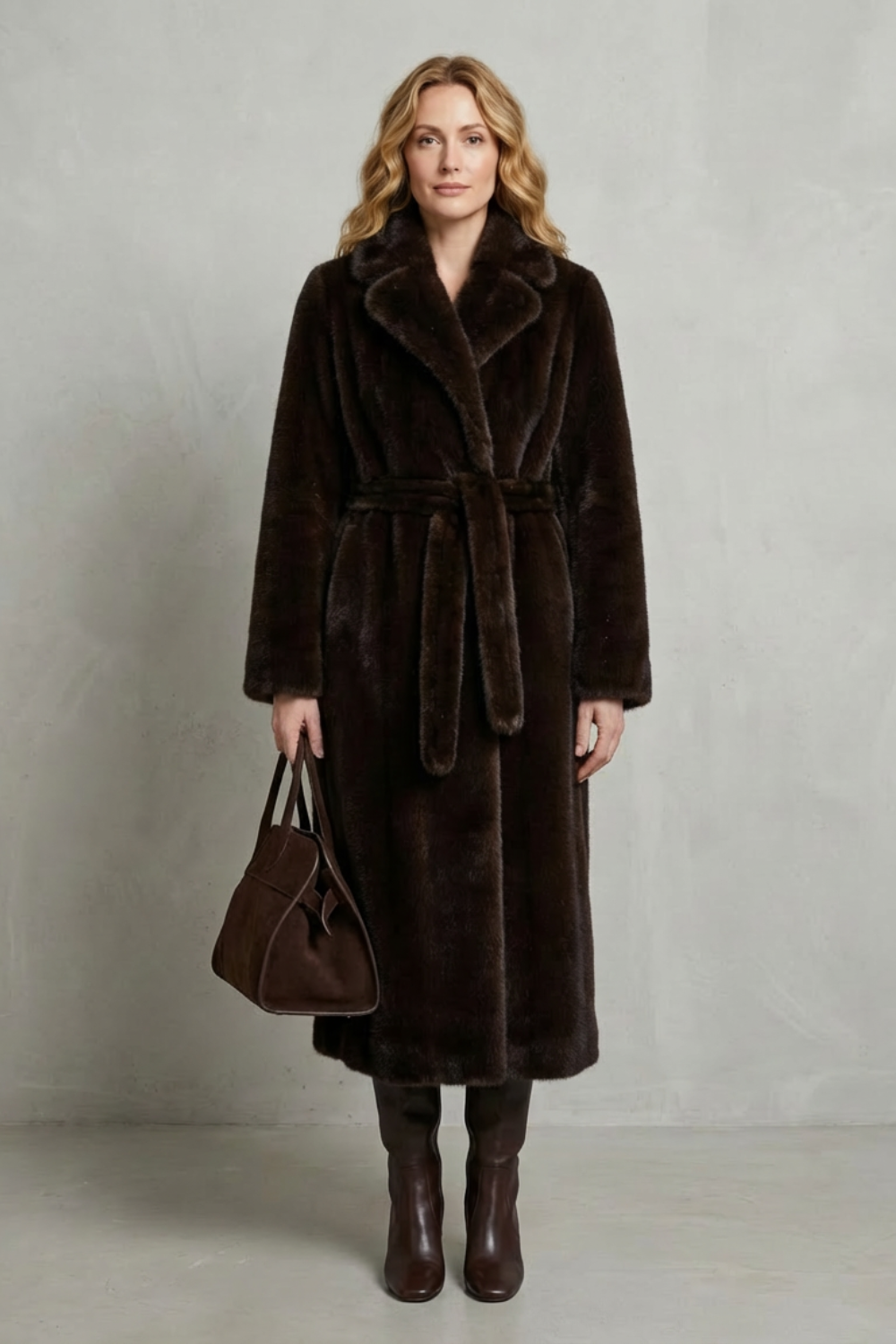 Luxe Oversized Faux Fur Long Coat for Women