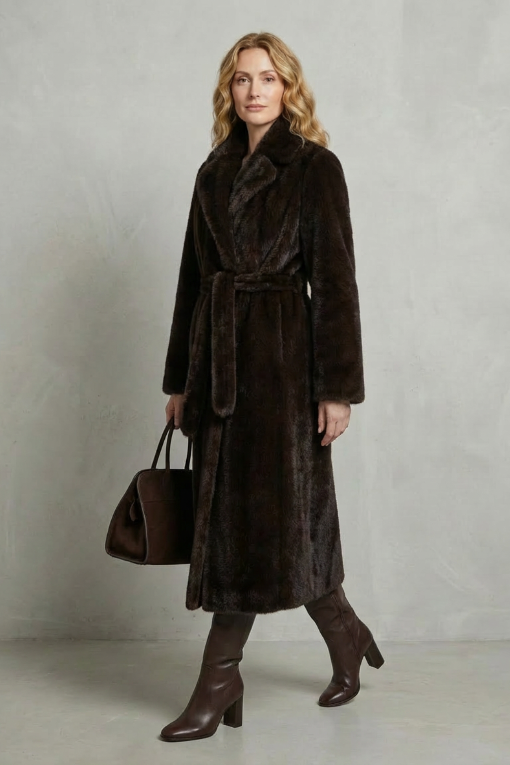 Luxe Oversized Faux Fur Long Coat for Women