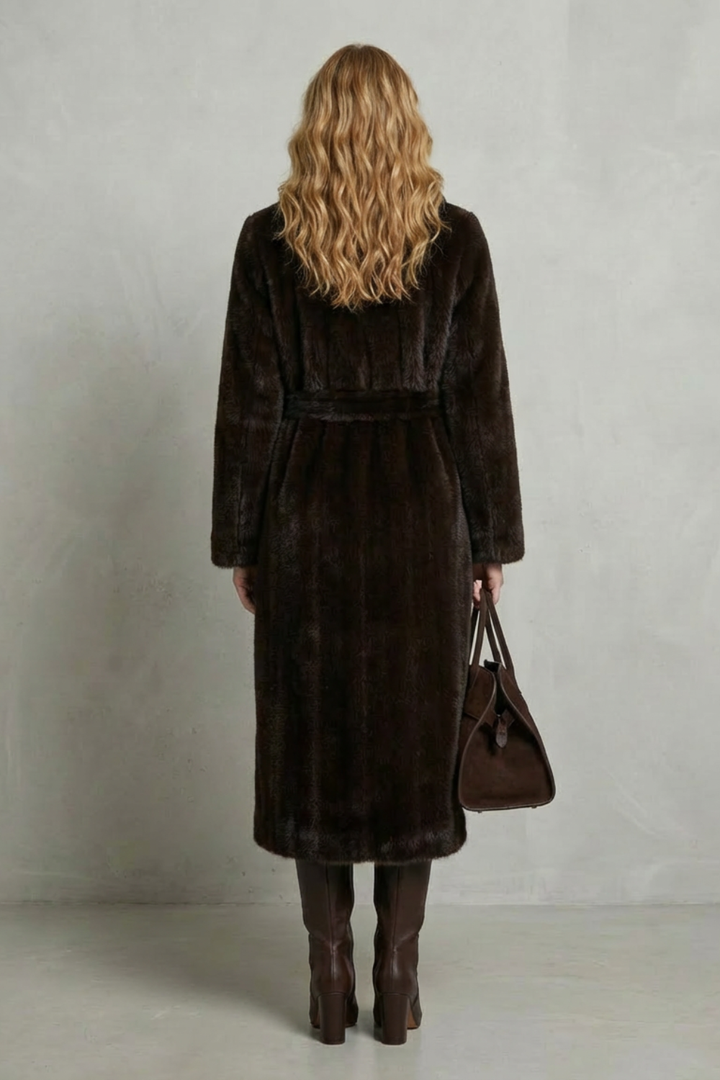 Luxe Oversized Faux Fur Long Coat for Women