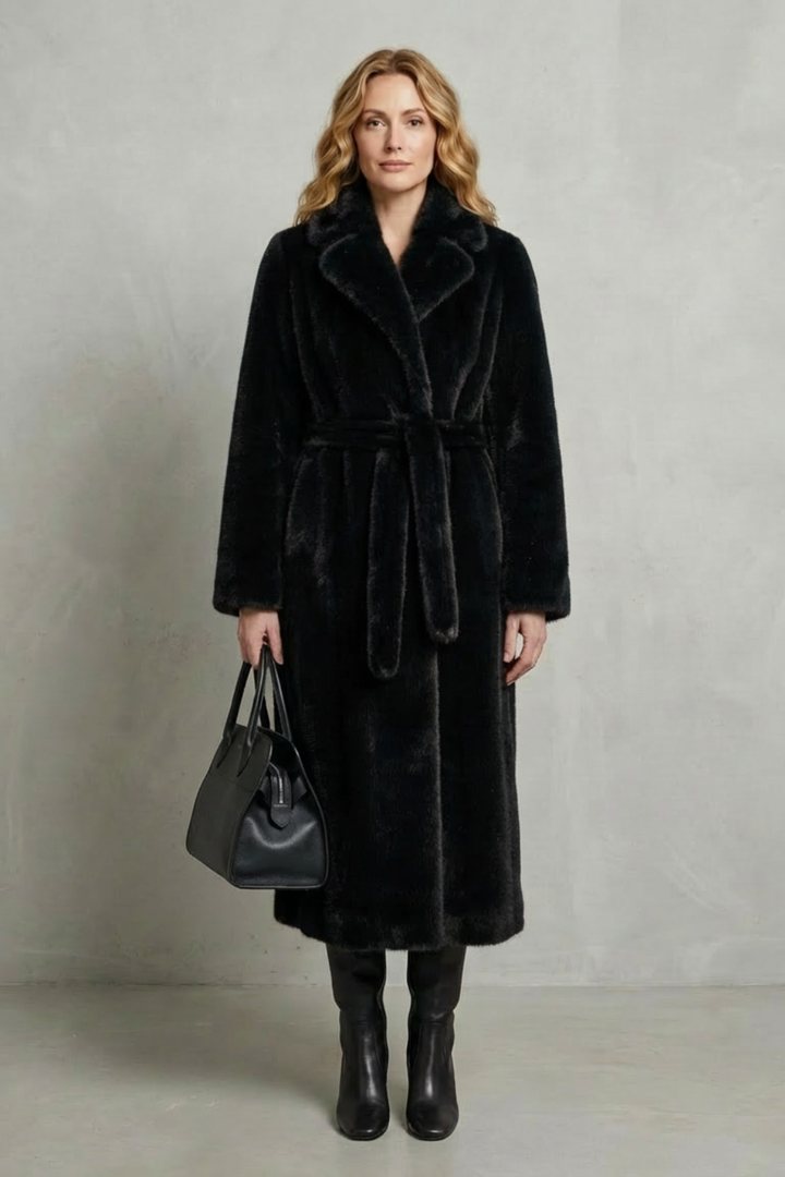 Luxe Oversized Faux Fur Long Coat for Women
