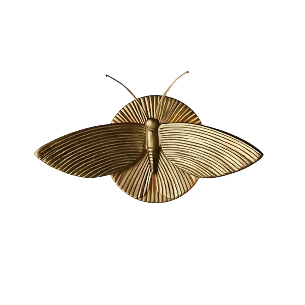 Marlow Vintage Art Deco Moth Resin Wall Lamp